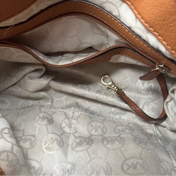 MICHAEL KORS Hamilton Medium Lock and Key Leather Bag Satchel/Shoulder Bag Brn - Picture 10 of 14